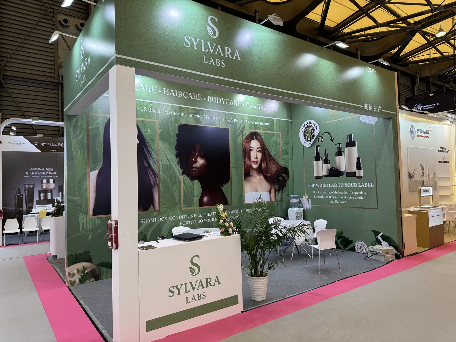 Sylvara Labs booth — angle on the show floor