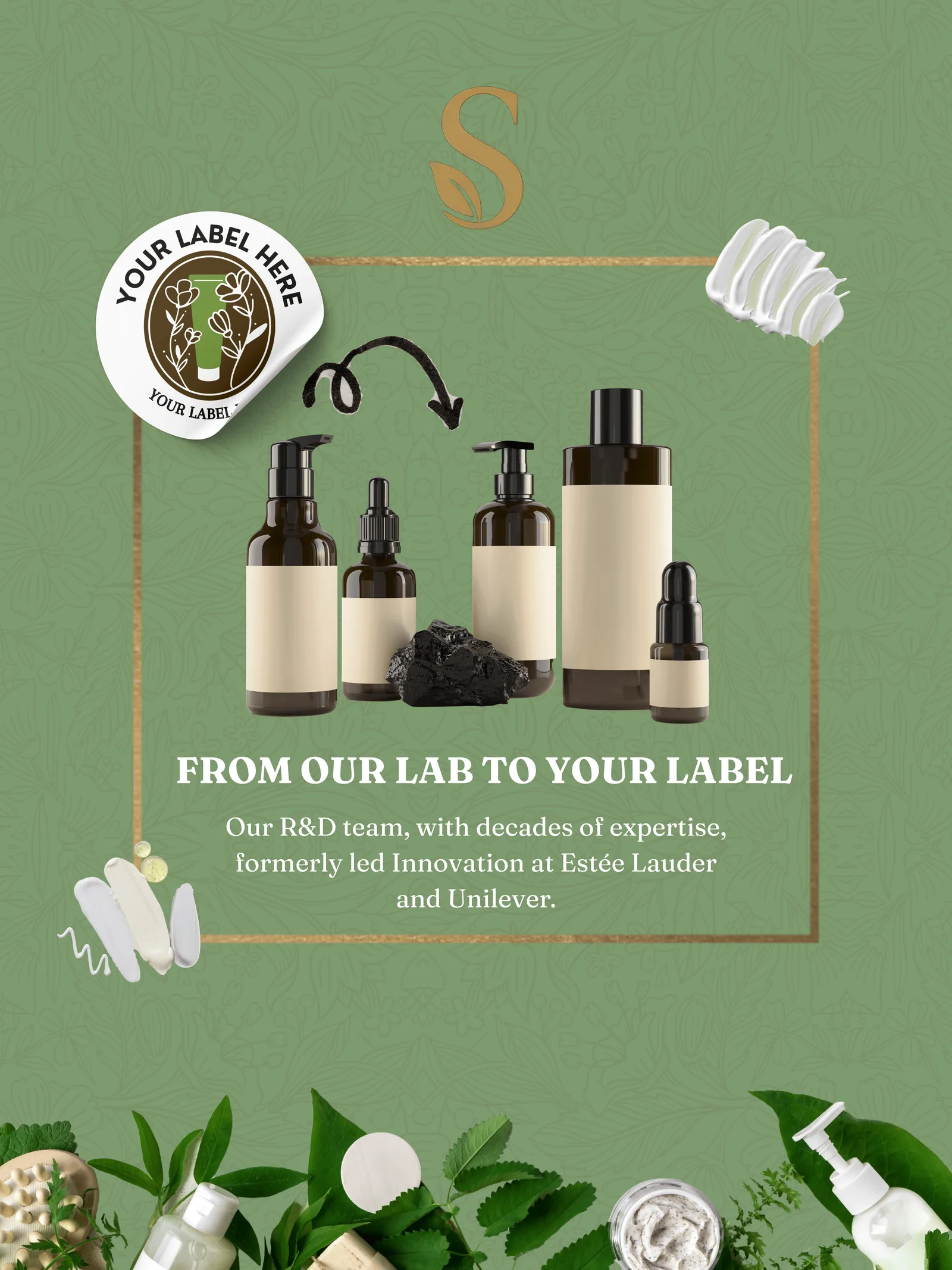 From our lab to your label — product line-up panel